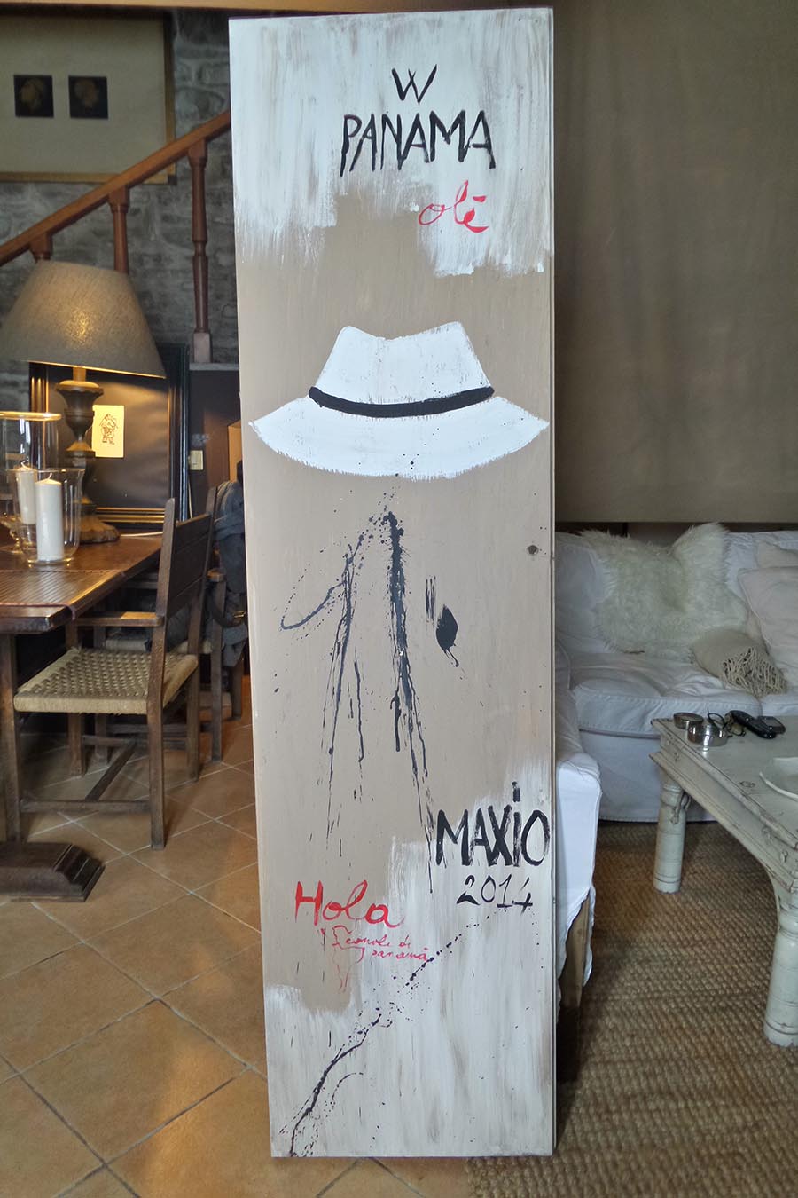 Ref. C126 - € 240,00 - tempera su retro Anta in legno - dimensione 47 x 180 cm- info: 3484002517 - mirna8007@libero.it 